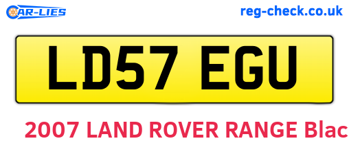 LD57EGU are the vehicle registration plates.