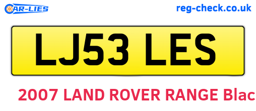 LJ53LES are the vehicle registration plates.