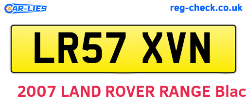 LR57XVN are the vehicle registration plates.