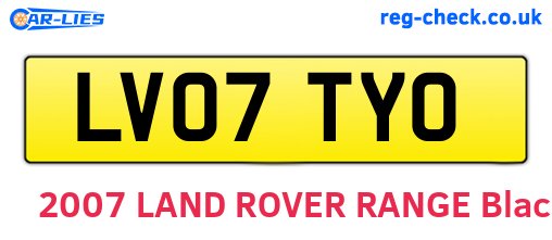 LV07TYO are the vehicle registration plates.