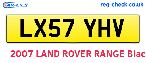 LX57YHV are the vehicle registration plates.