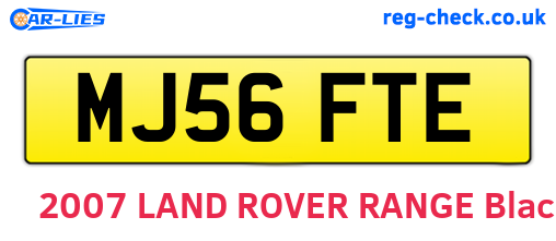 MJ56FTE are the vehicle registration plates.