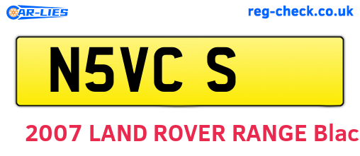 N5VCS are the vehicle registration plates.