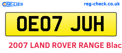 OE07JUH are the vehicle registration plates.
