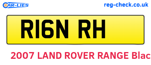 R16NRH are the vehicle registration plates.