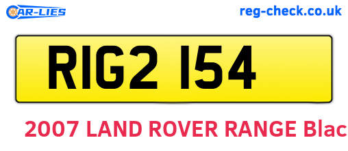 RIG2154 are the vehicle registration plates.