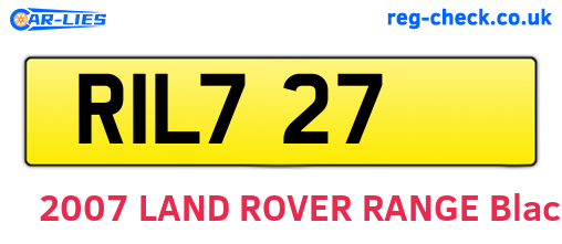 RIL727 are the vehicle registration plates.