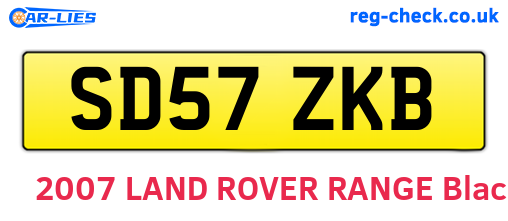 SD57ZKB are the vehicle registration plates.