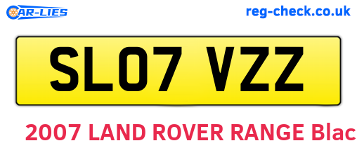 SL07VZZ are the vehicle registration plates.