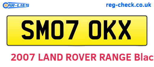 SM07OKX are the vehicle registration plates.