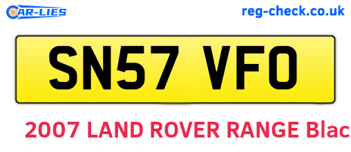 SN57VFO are the vehicle registration plates.