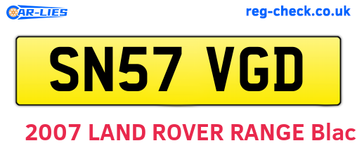 SN57VGD are the vehicle registration plates.