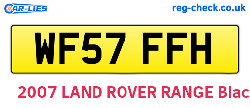 WF57FFH are the vehicle registration plates.