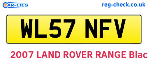 WL57NFV are the vehicle registration plates.