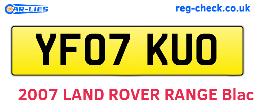 YF07KUO are the vehicle registration plates.