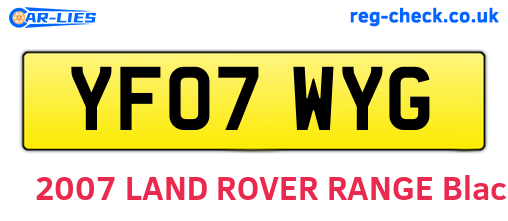 YF07WYG are the vehicle registration plates.