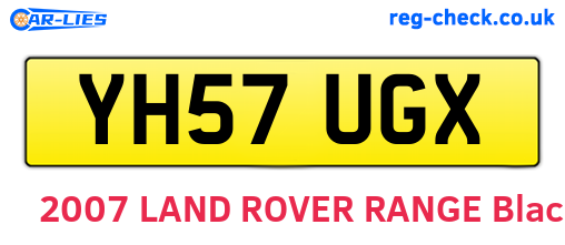 YH57UGX are the vehicle registration plates.