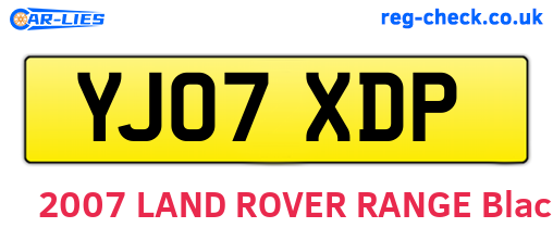 YJ07XDP are the vehicle registration plates.