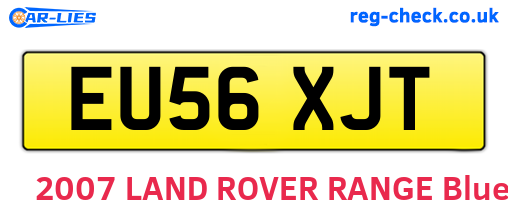 EU56XJT are the vehicle registration plates.