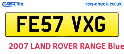 FE57VXG are the vehicle registration plates.