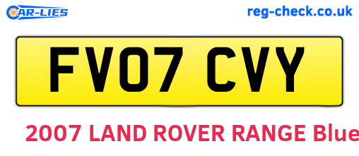 FV07CVY are the vehicle registration plates.