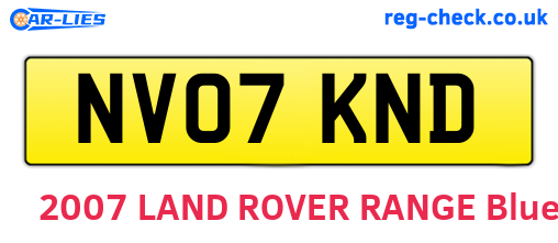 NV07KND are the vehicle registration plates.