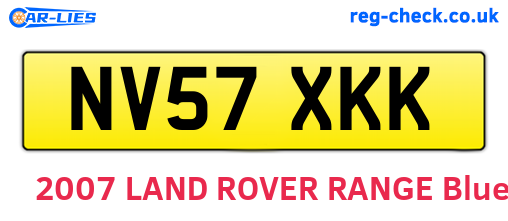 NV57XKK are the vehicle registration plates.