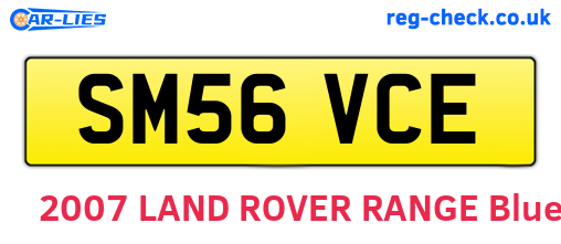 SM56VCE are the vehicle registration plates.