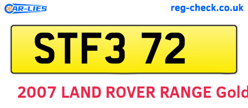 STF372 are the vehicle registration plates.