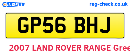 GP56BHJ are the vehicle registration plates.