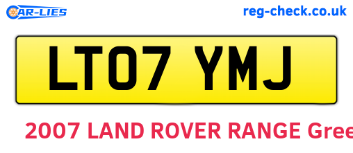 LT07YMJ are the vehicle registration plates.