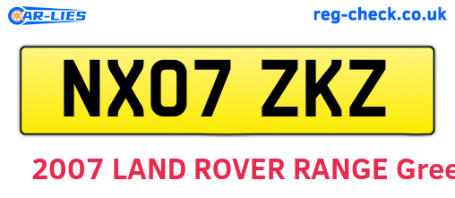 NX07ZKZ are the vehicle registration plates.