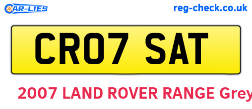 CR07SAT are the vehicle registration plates.