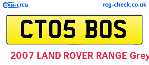 CT05BOS are the vehicle registration plates.