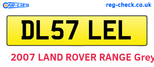 DL57LEL are the vehicle registration plates.