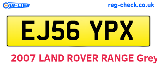 EJ56YPX are the vehicle registration plates.