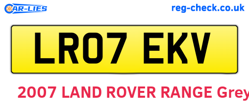 LR07EKV are the vehicle registration plates.