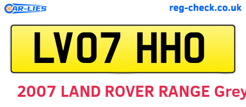 LV07HHO are the vehicle registration plates.