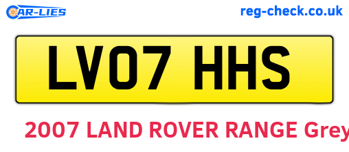 LV07HHS are the vehicle registration plates.