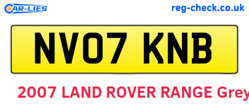 NV07KNB are the vehicle registration plates.