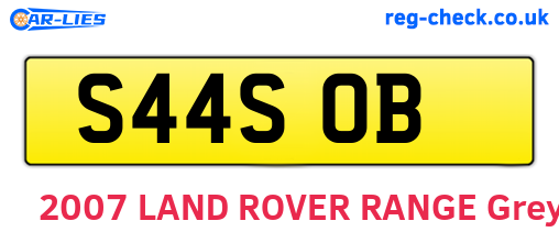 S44SOB are the vehicle registration plates.