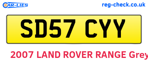 SD57CYY are the vehicle registration plates.