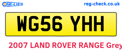 WG56YHH are the vehicle registration plates.
