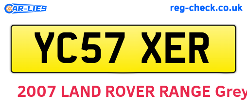 YC57XER are the vehicle registration plates.