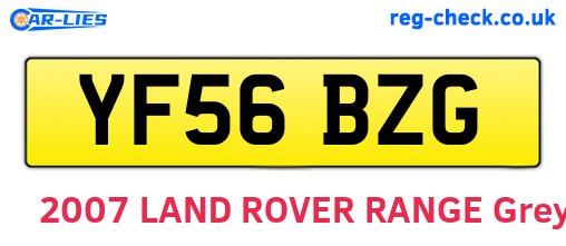 YF56BZG are the vehicle registration plates.