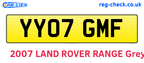YY07GMF are the vehicle registration plates.