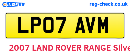 LP07AVM are the vehicle registration plates.