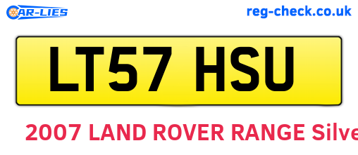 LT57HSU are the vehicle registration plates.