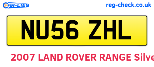 NU56ZHL are the vehicle registration plates.