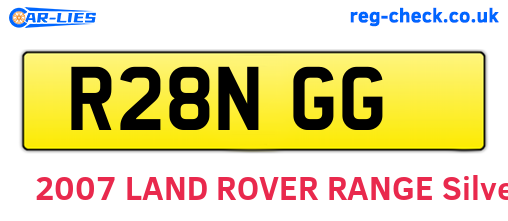 R28NGG are the vehicle registration plates.